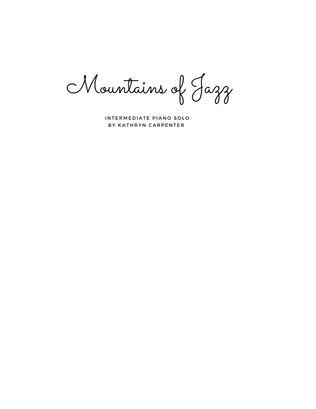 Book cover for Mountains of Jazz (Intermediate Piano)