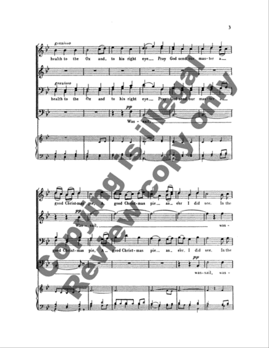 Wassail Song (Choral Score) TTBB scores gallery preview page 4