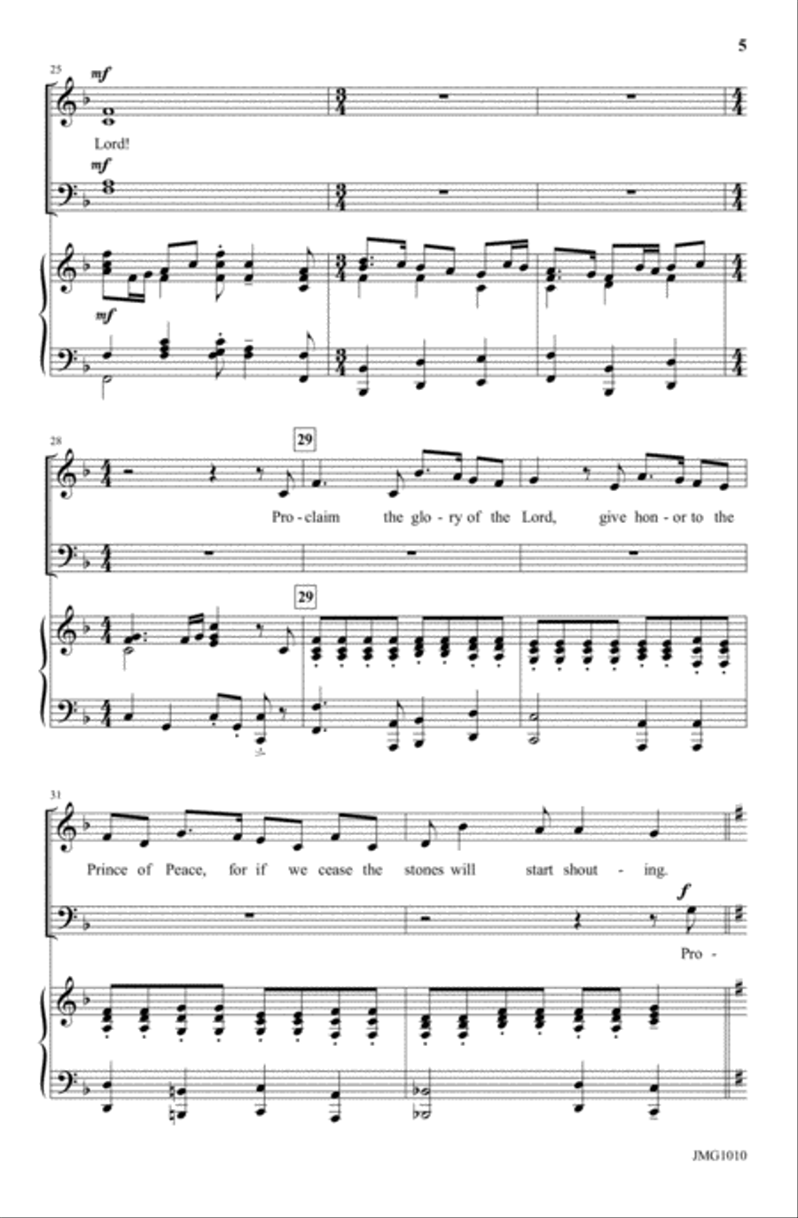 Proclaim the Glory of the Lord! 4-Part scores gallery preview page 5