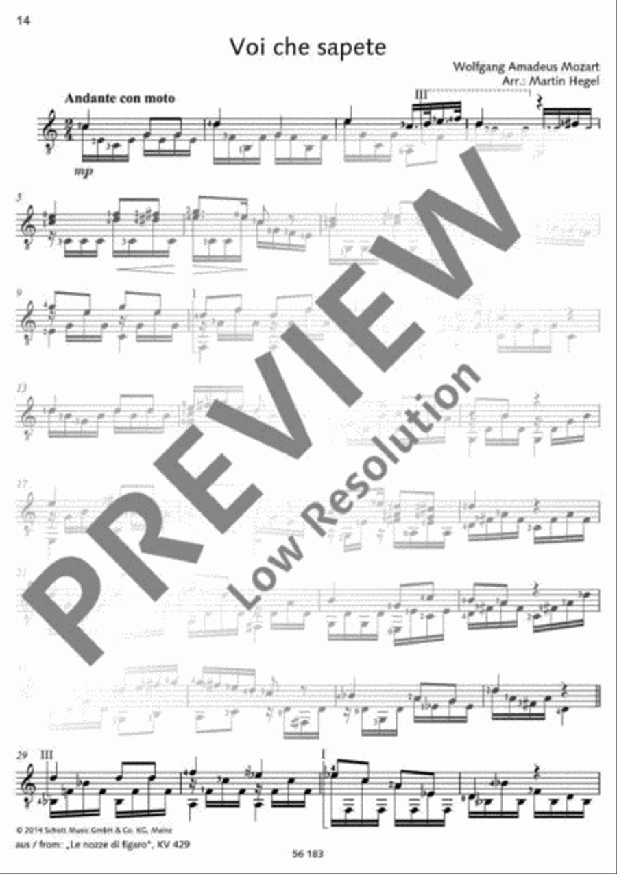 Mozart for Guitar Mozart for Guitar Classical Guitar scores gallery preview page 15