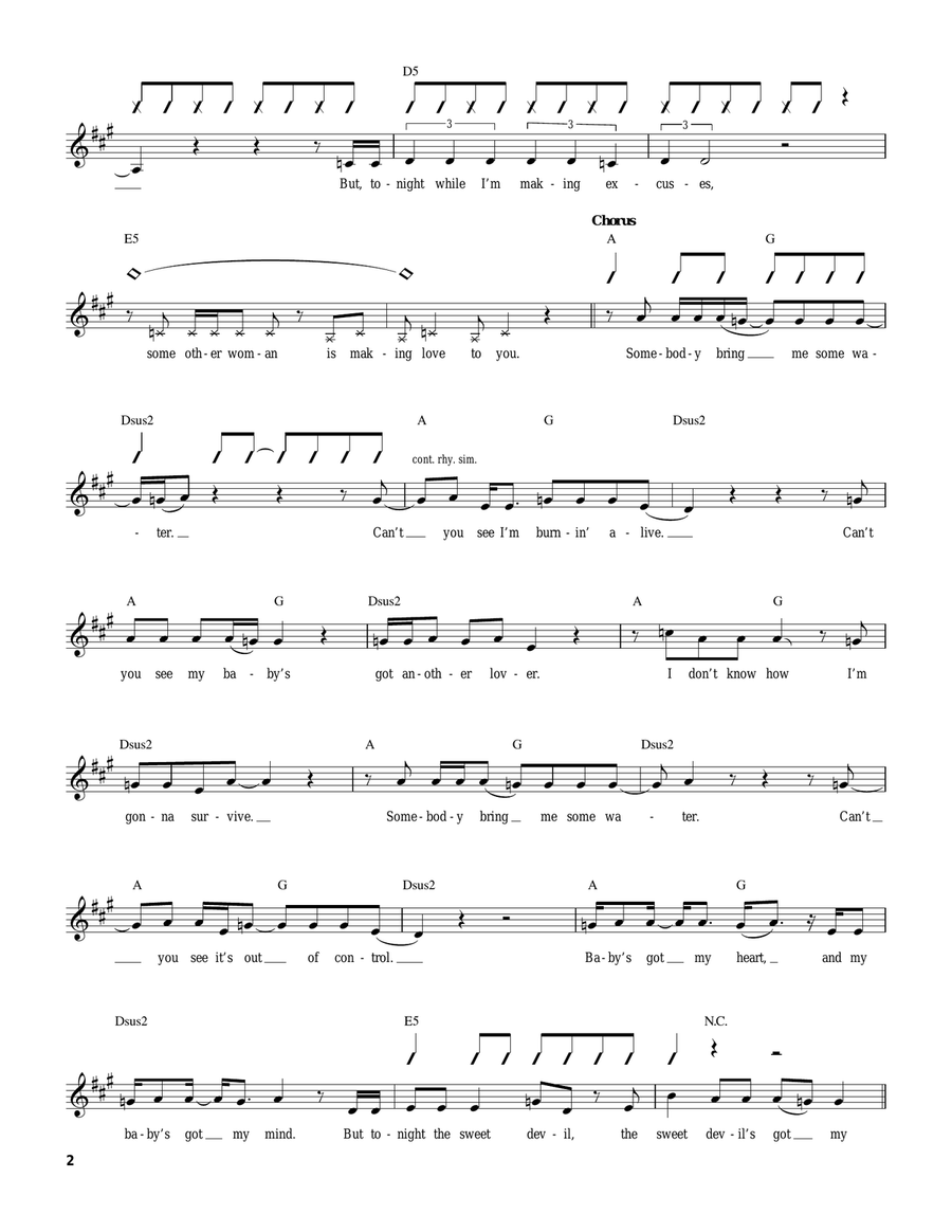 Bring Me Some Water Bring Me Some Water Acoustic Guitar scores gallery preview page 2