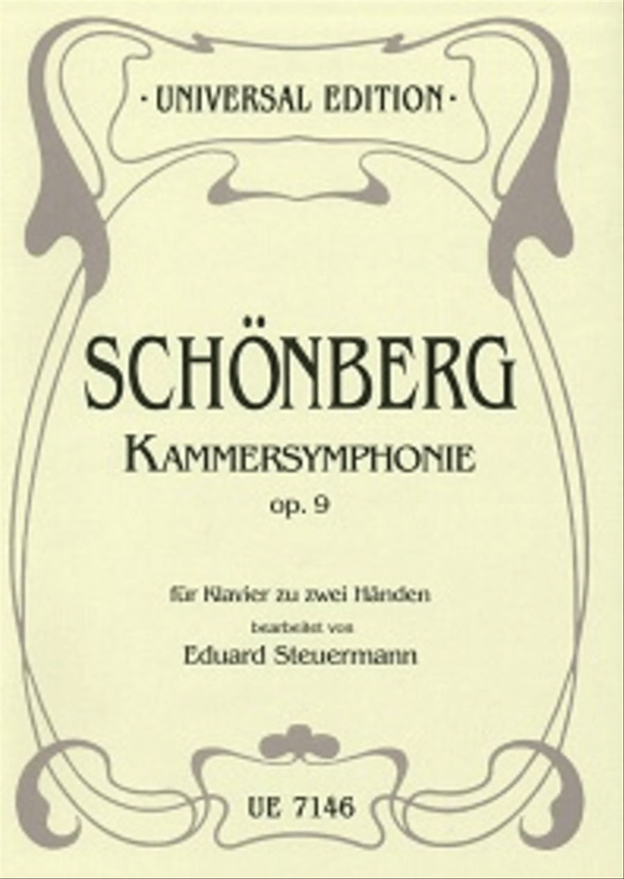 Chamber Symphony, Op. 9 Piano scores gallery preview page 1