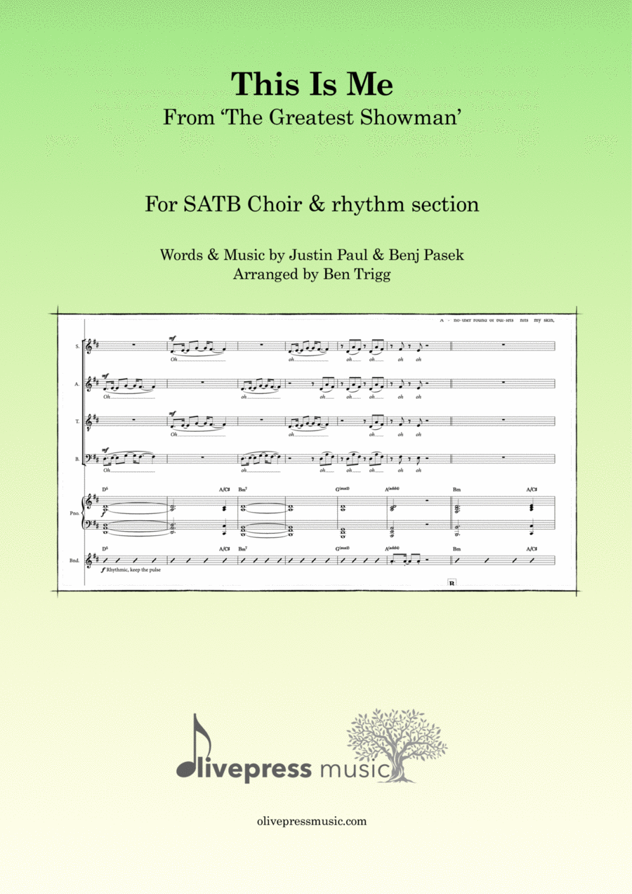 This Is Me Choir scores gallery preview page 1