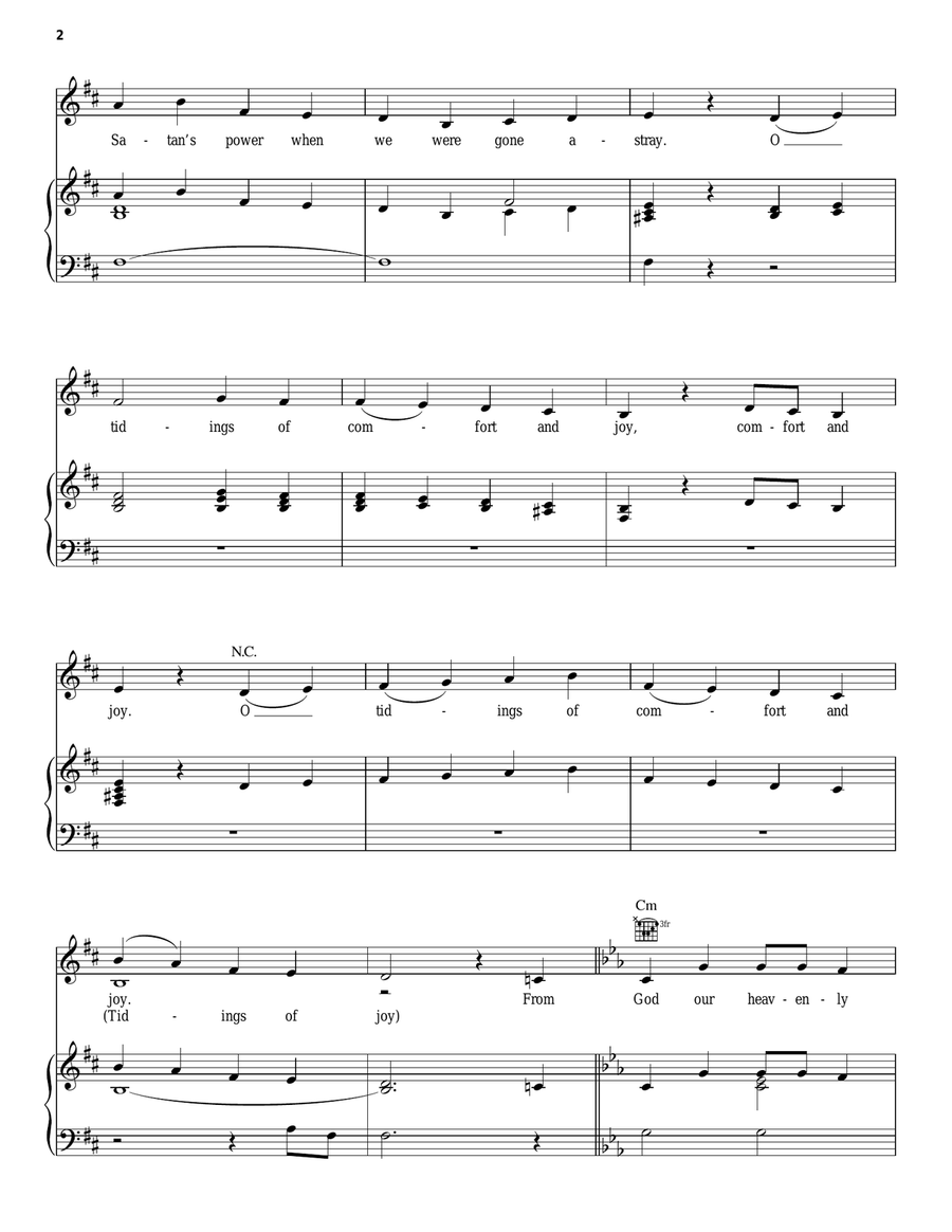 God Rest Ye Merry, Gentlemen Piano, Vocal, Guitar scores gallery preview page 2