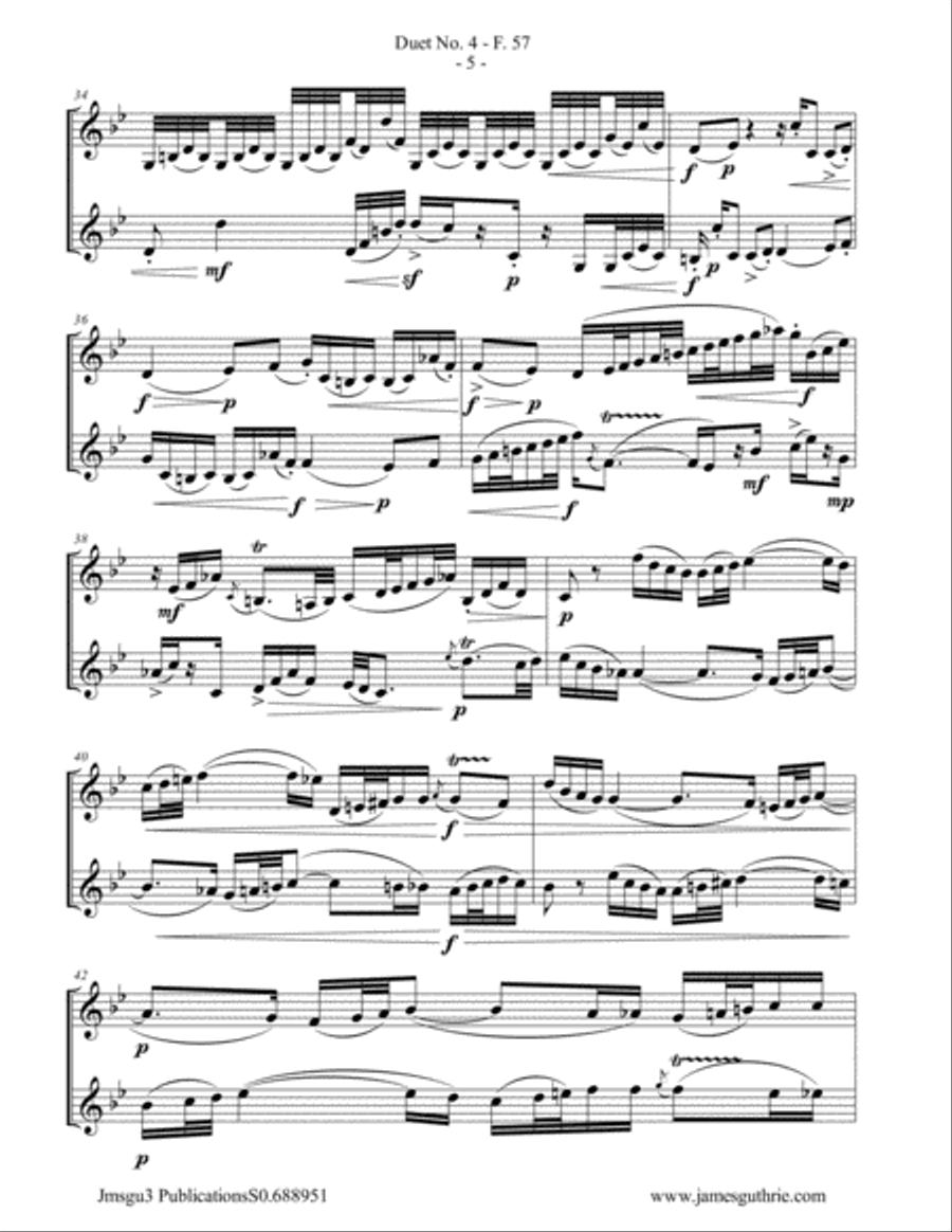 WF Bach: Duet No. 4 for Baritone Horn Duo Brass Duet scores gallery preview page 5