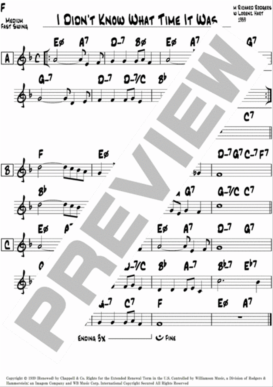 I Didn't Know What Time It Was Piano scores gallery preview page 5