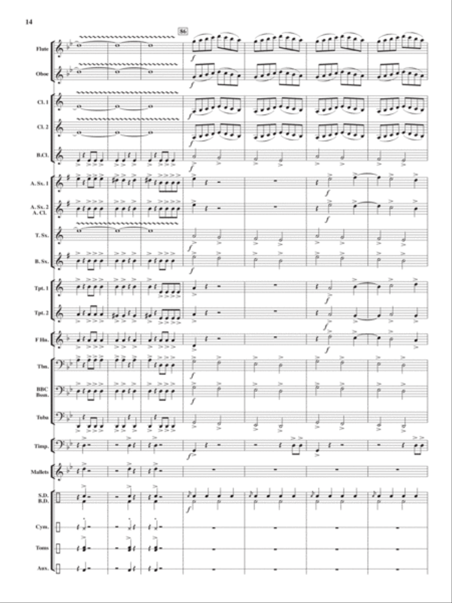 Renegade Dances Renegade Dances Concert Band scores gallery preview page 14