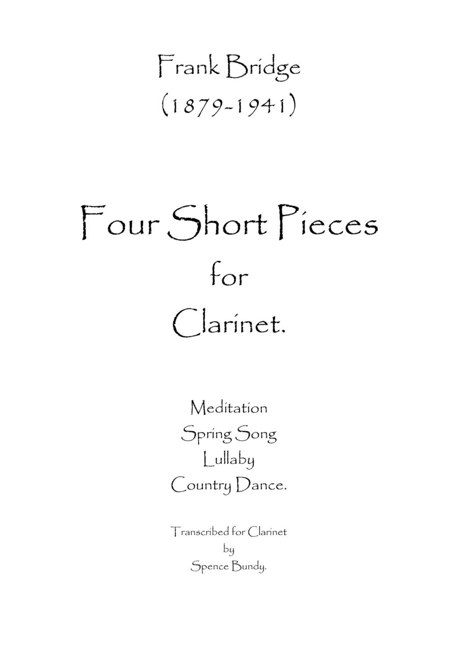 Four Short Pieces B-Flat Clarinet scores gallery preview page 1