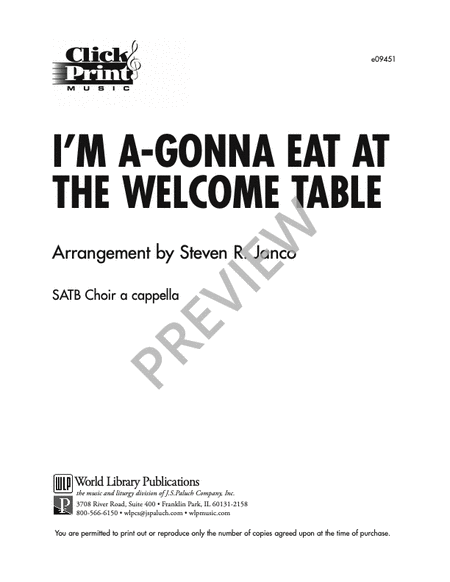 I’m A-Gonna Eat at the Welcome Table image number null