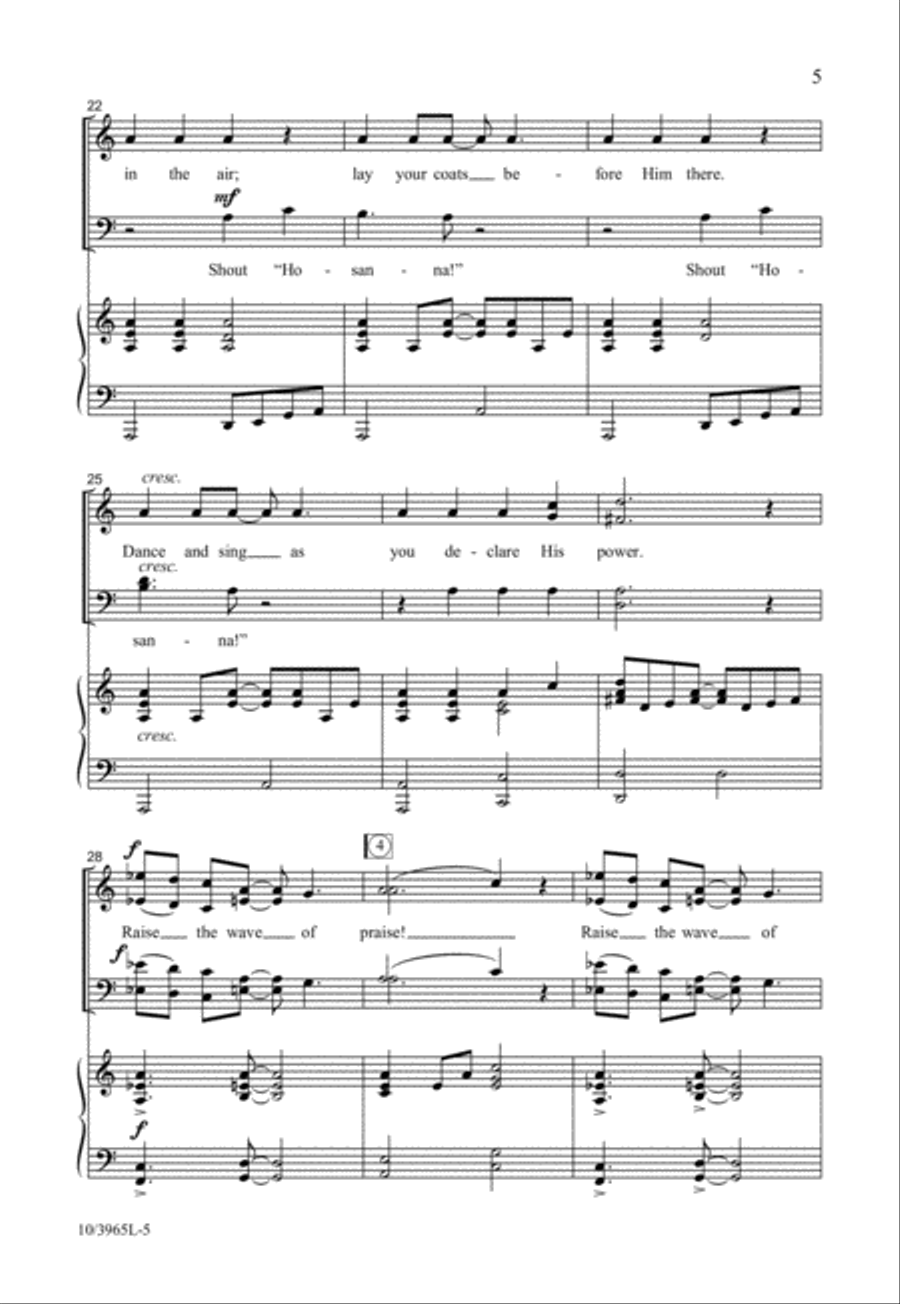 Raise the Wave of Praise! 4-Part scores gallery preview page 5