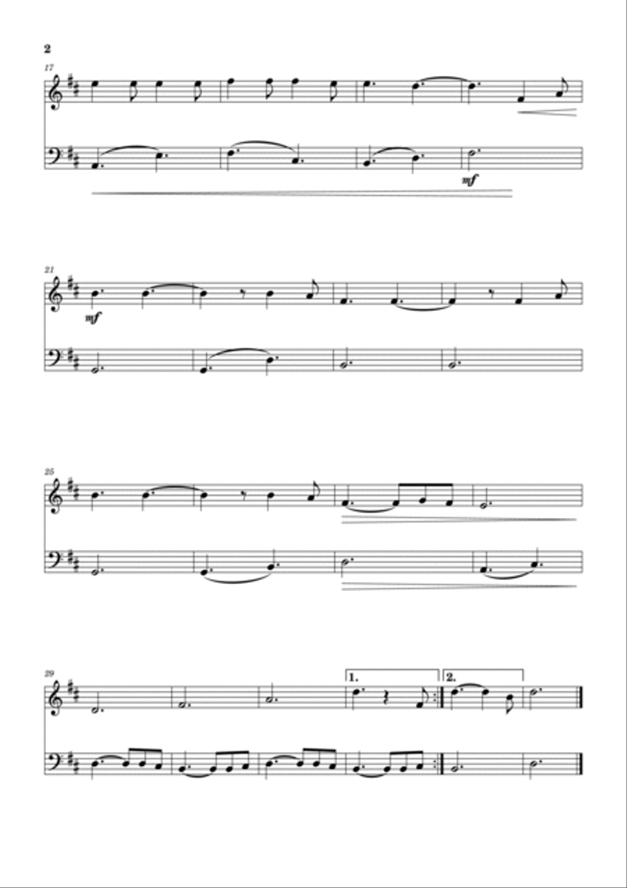Hallelujah Trombone Duet scores gallery preview page 2