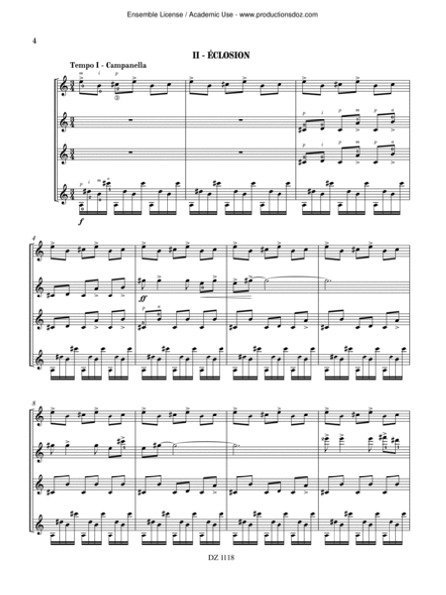 Le jardin merveilleux Le jardin merveilleux Guitar Ensemble scores gallery preview page 4