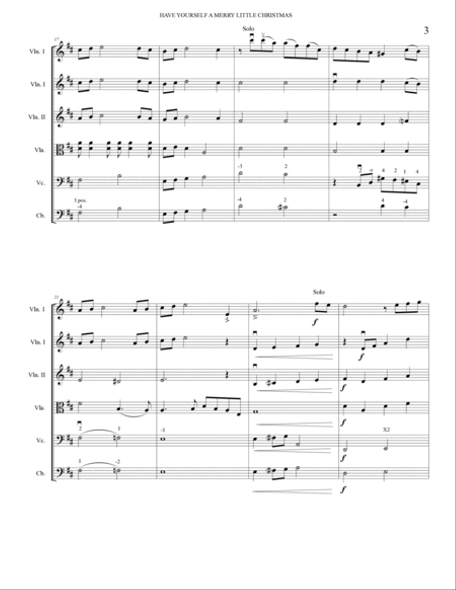 Have Yourself A Merry Little Christmas Chamber Music scores gallery preview page 3