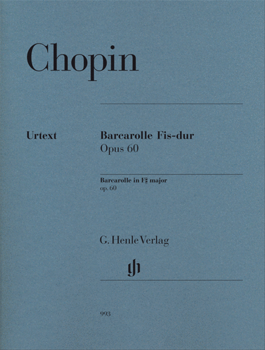Frédéric Chopin – Barcarolle in F-sharp Major, Op. 60 Piano Solo scores gallery preview page 1