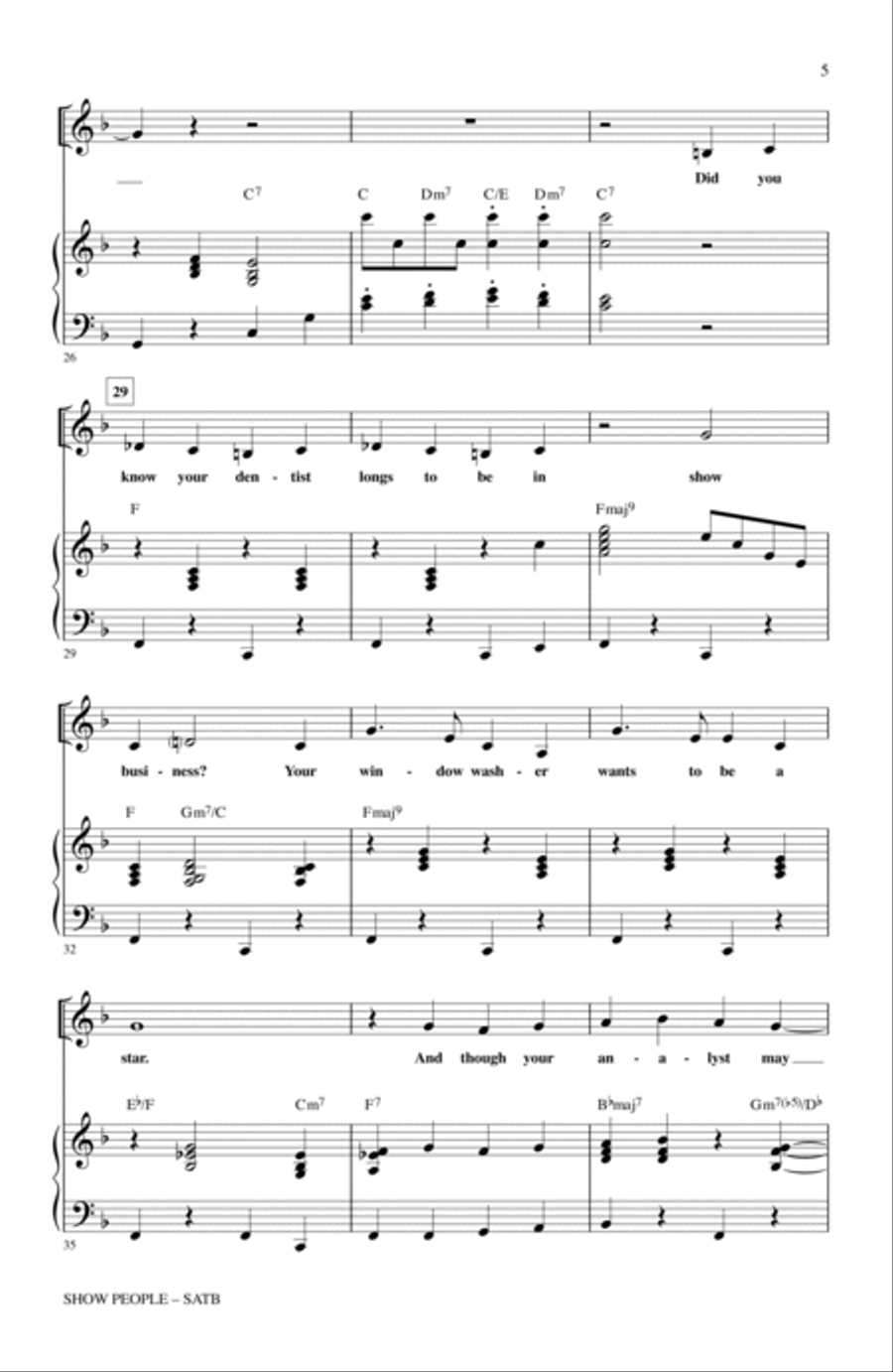 Show People 4-Part scores gallery preview page 3