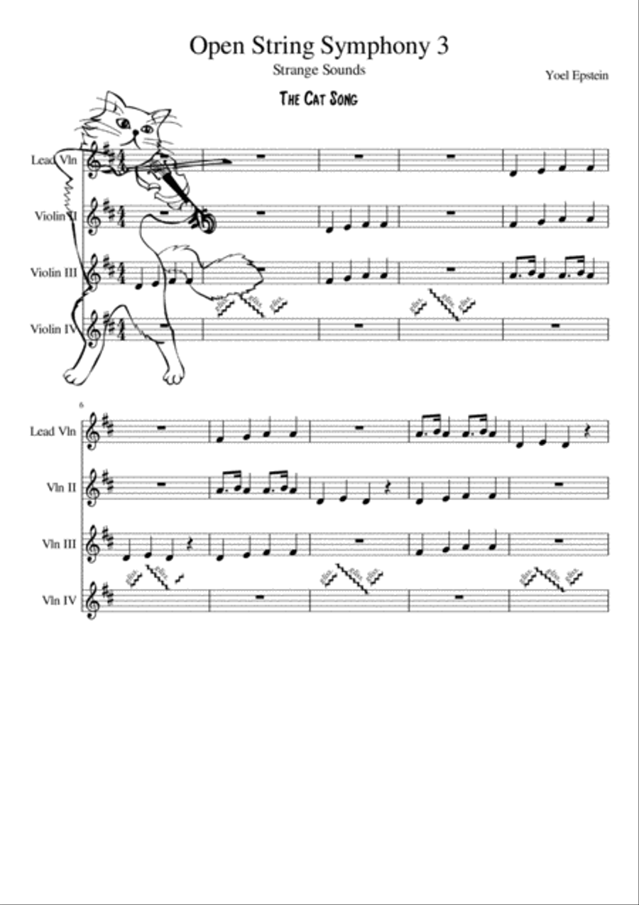 Open String Symphony 3: Strange Sounds - easy ensemble pieces for mixed skill levels String Orchestra scores gallery preview page 4