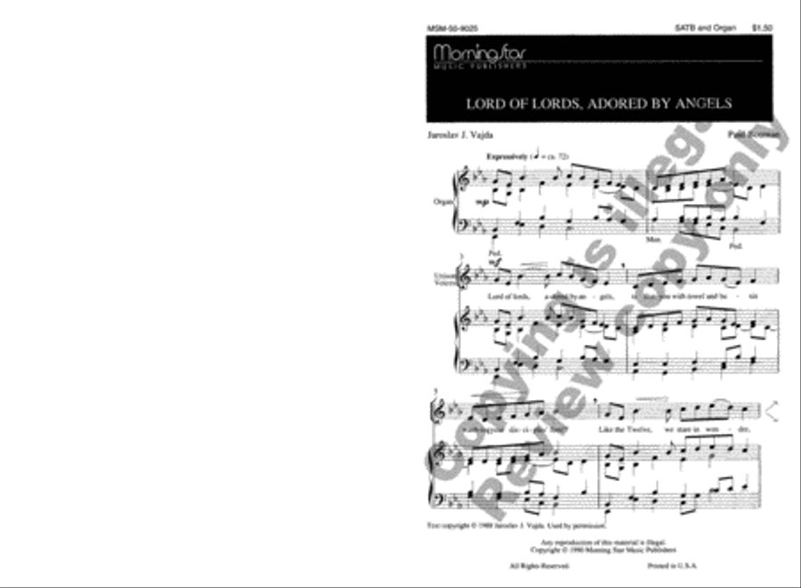 Lord of Lords, Adored by Angels 4-Part scores gallery preview page 2