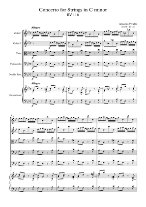 Concerto for Strings in C minor RV 118