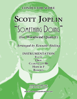 Book cover for Joplin - “Something Doing” (for Woodwind Quintet)