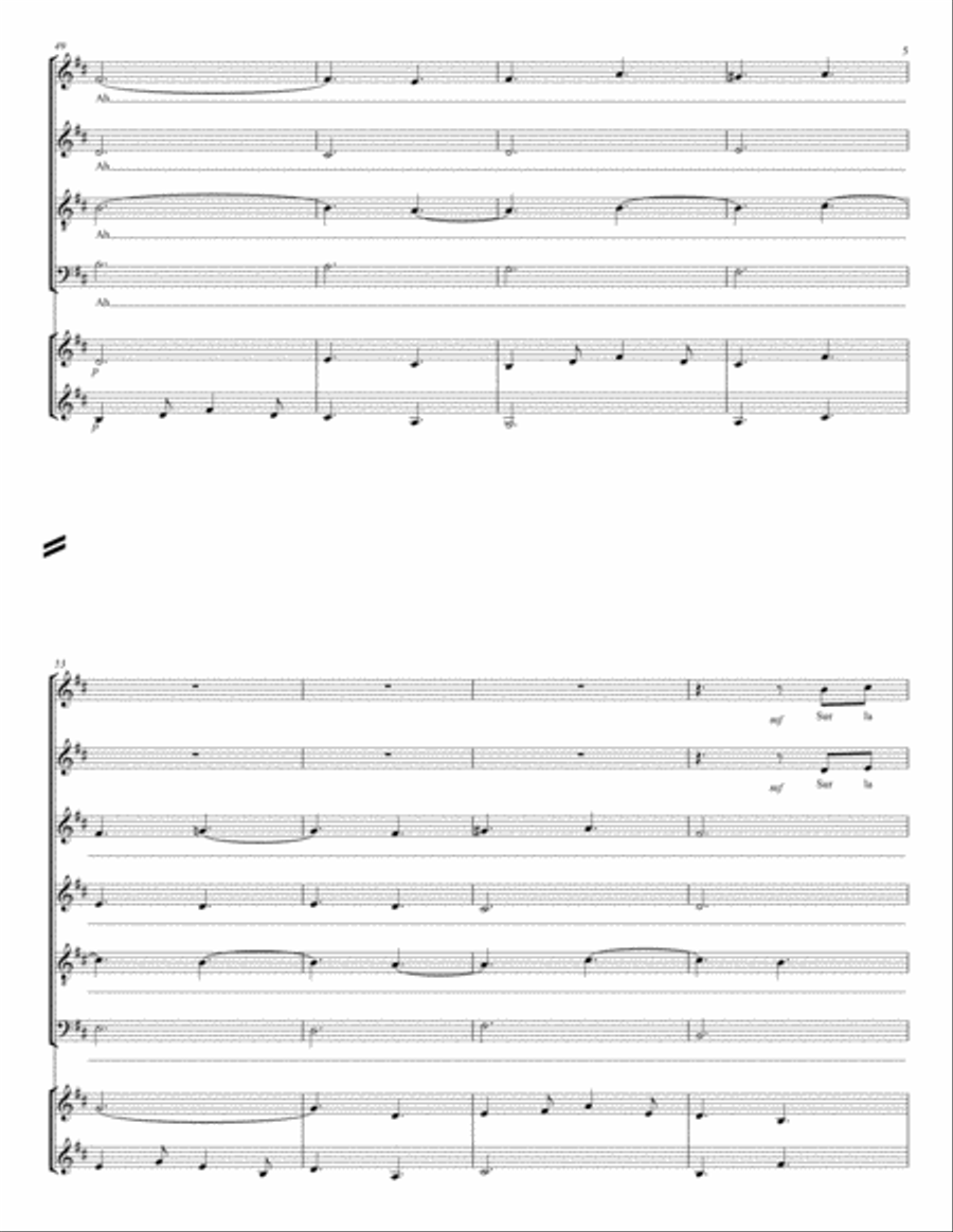 LES OISEAUX DE NEIGE - Le lac de Beauport 4-Part scores gallery preview page 5