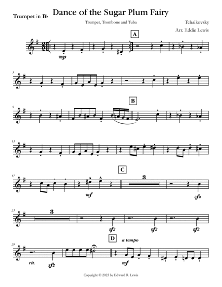 Dance of the Sugar Plum Fairy Chamber Music scores gallery preview page 2