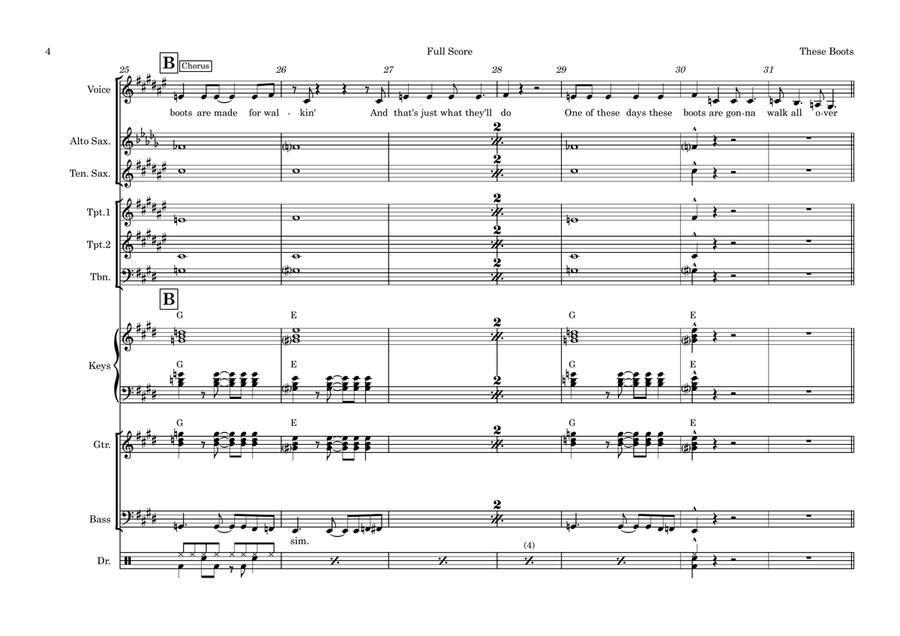 These Boots Are Made For Walkin' Small Ensemble scores gallery preview page 4
