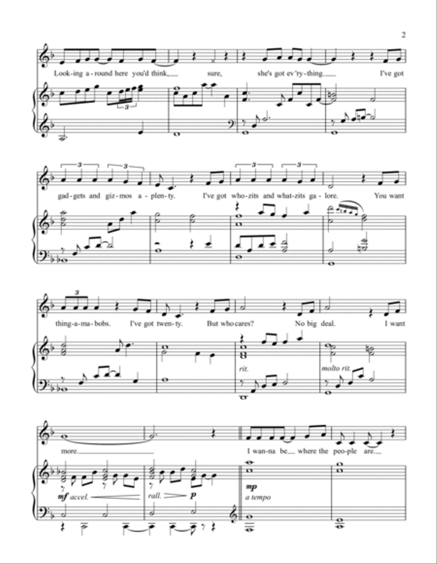Part Of Your World Part Of Your World Voice scores gallery preview page 3