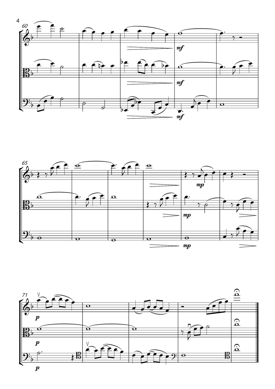 A Whole New World String Trio scores gallery preview page 4