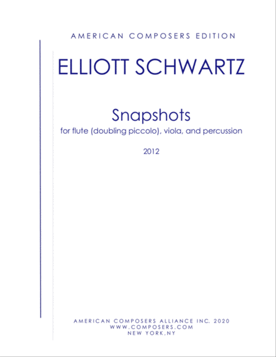 [Schwartz] Snapshots Small Ensemble scores gallery preview page 1