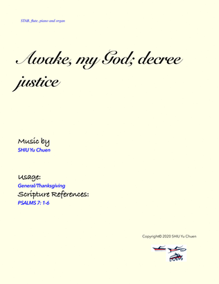Awake, my God; decree justice