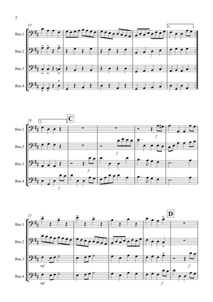 Sailor's Hornpipe for Bassoon Quartet