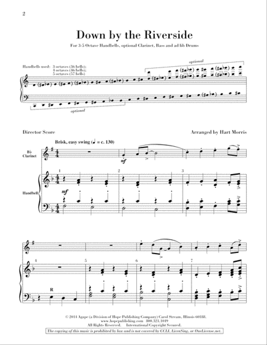 Down by the Riverside Down by the Riverside Clarinet scores gallery preview page 2