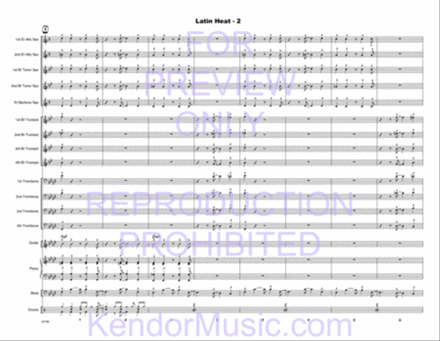 Latin Heat Latin Heat Jazz Ensemble scores gallery preview page 3