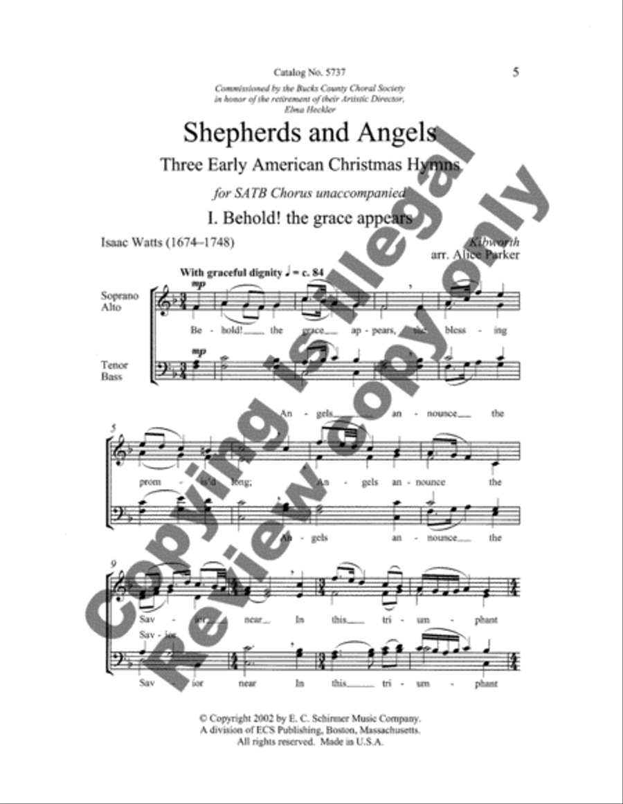 Shepherds and Angels 4-Part scores gallery preview page 8