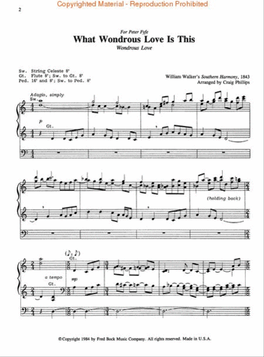 Wondrous Love Organ scores gallery preview page 2