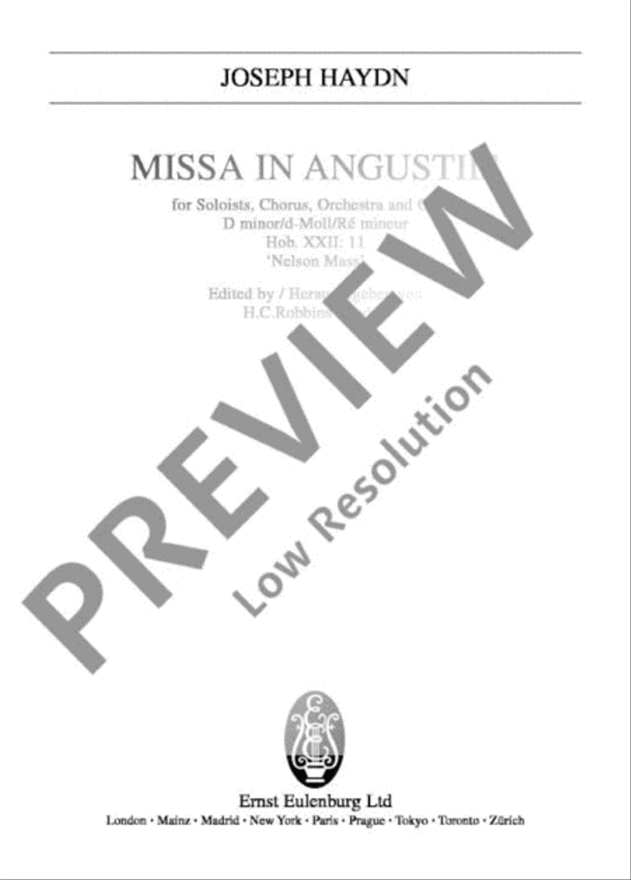 Missa in Angustiis D minor 4-Part scores gallery preview page 2