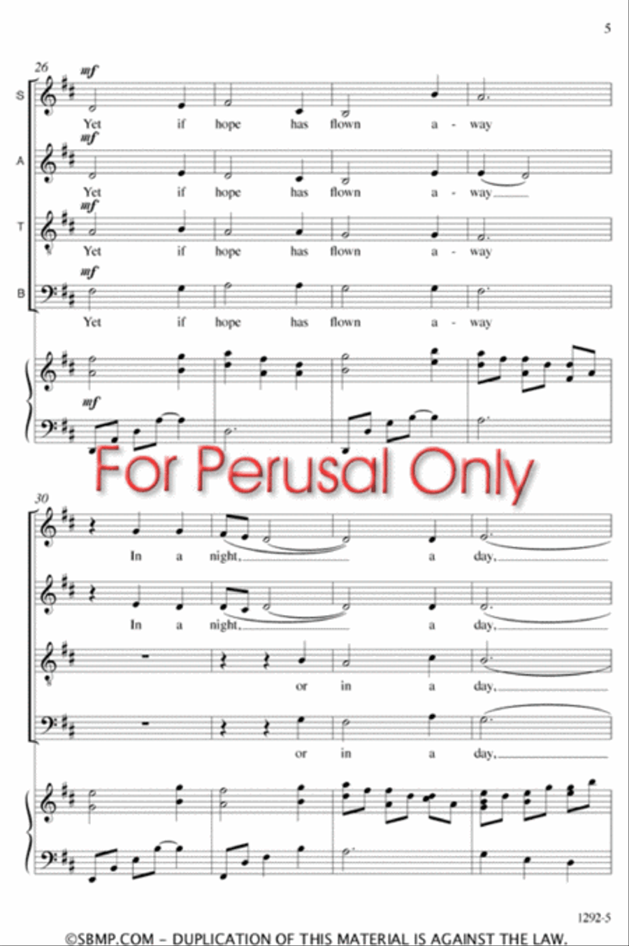 A Dream Within a Dream - SATB Octavo 4-Part scores gallery preview page 4