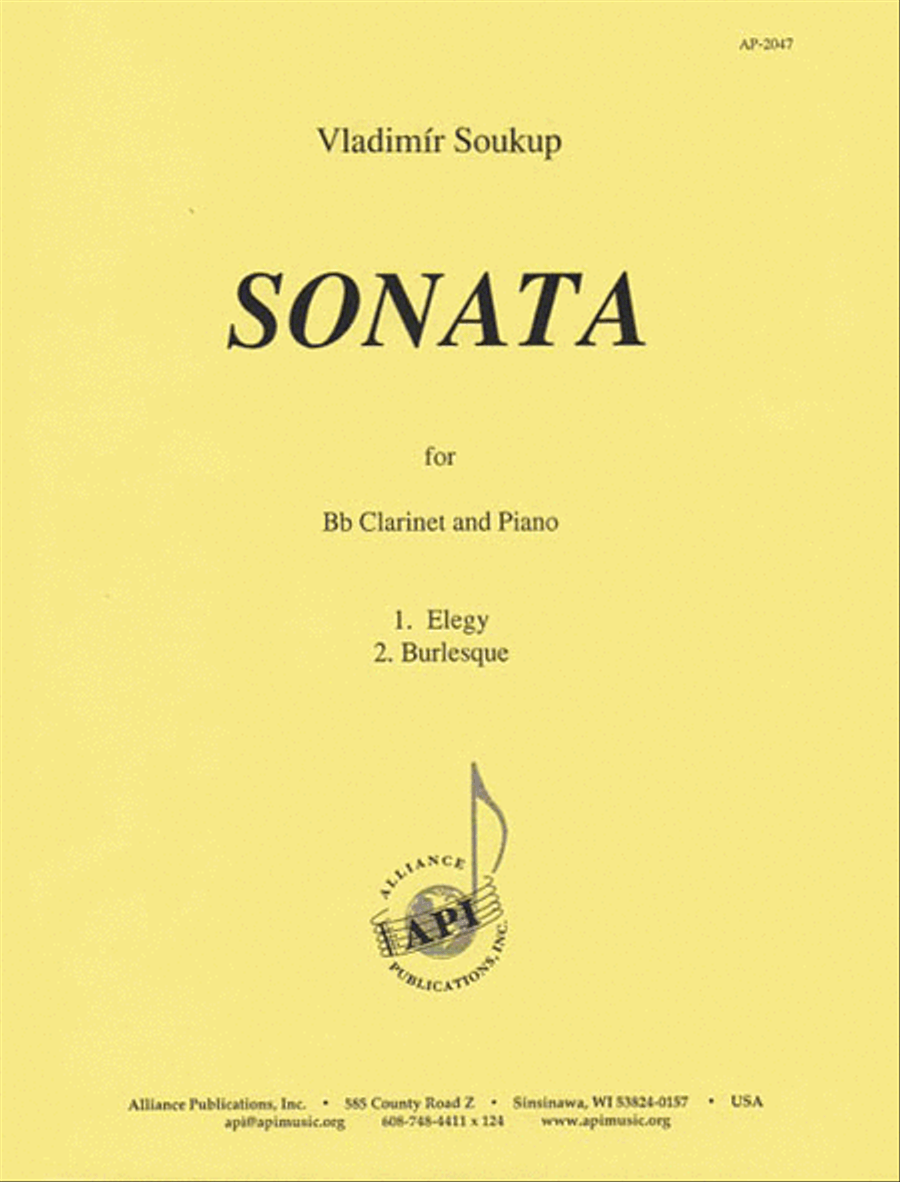Sonata For Bb Clarinet & Pno B-Flat Clarinet scores gallery preview page 1