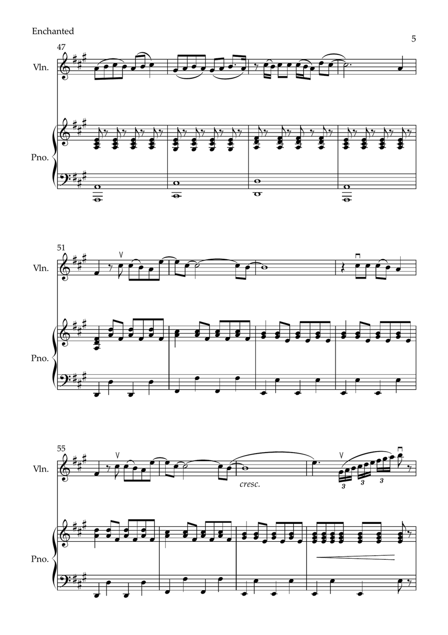 Enchanted Violin Solo scores gallery preview page 5