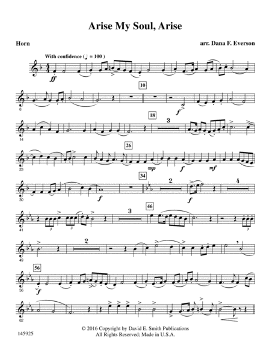 Arise, My Soul, Arise Brass Ensemble scores gallery preview page 12