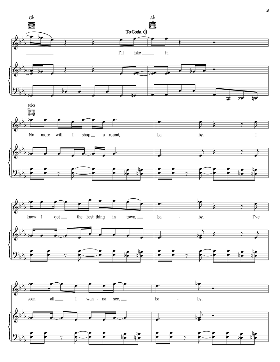 Wrap It Up Piano, Vocal, Guitar scores gallery preview page 3