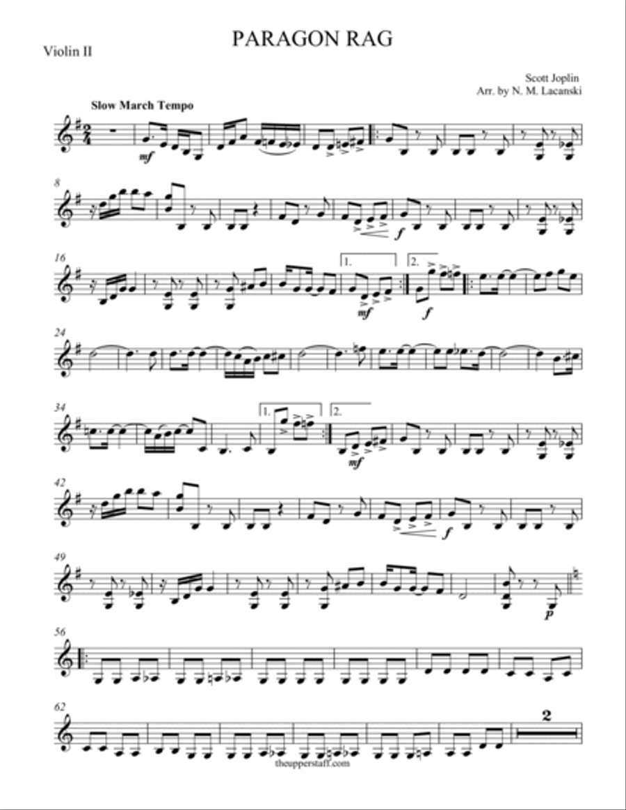 Paragon Rag Paragon Rag String Quartet scores gallery preview page 5