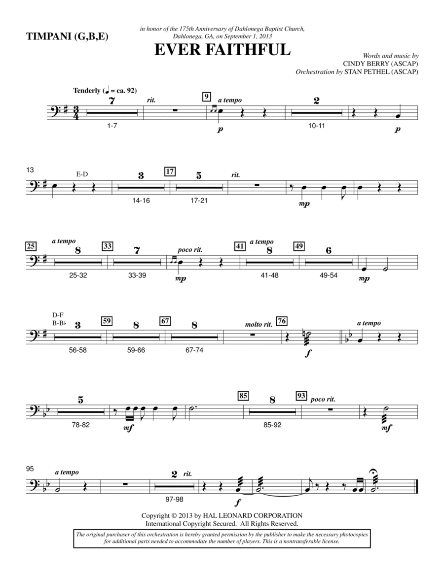 Ever Faithful - Timpani Choir scores gallery preview page 1