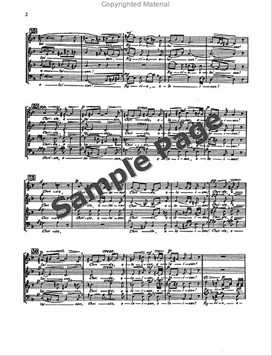 Mass in D Minor 4-Part scores gallery preview page 3
