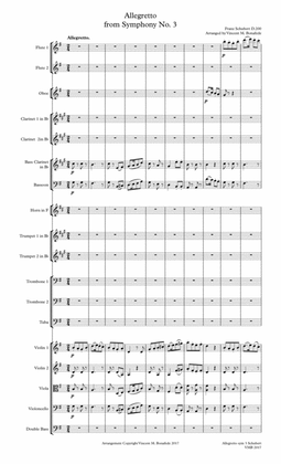 Allegretto from Sym No3 of Franz Schubert, enlarged for full community orchestra