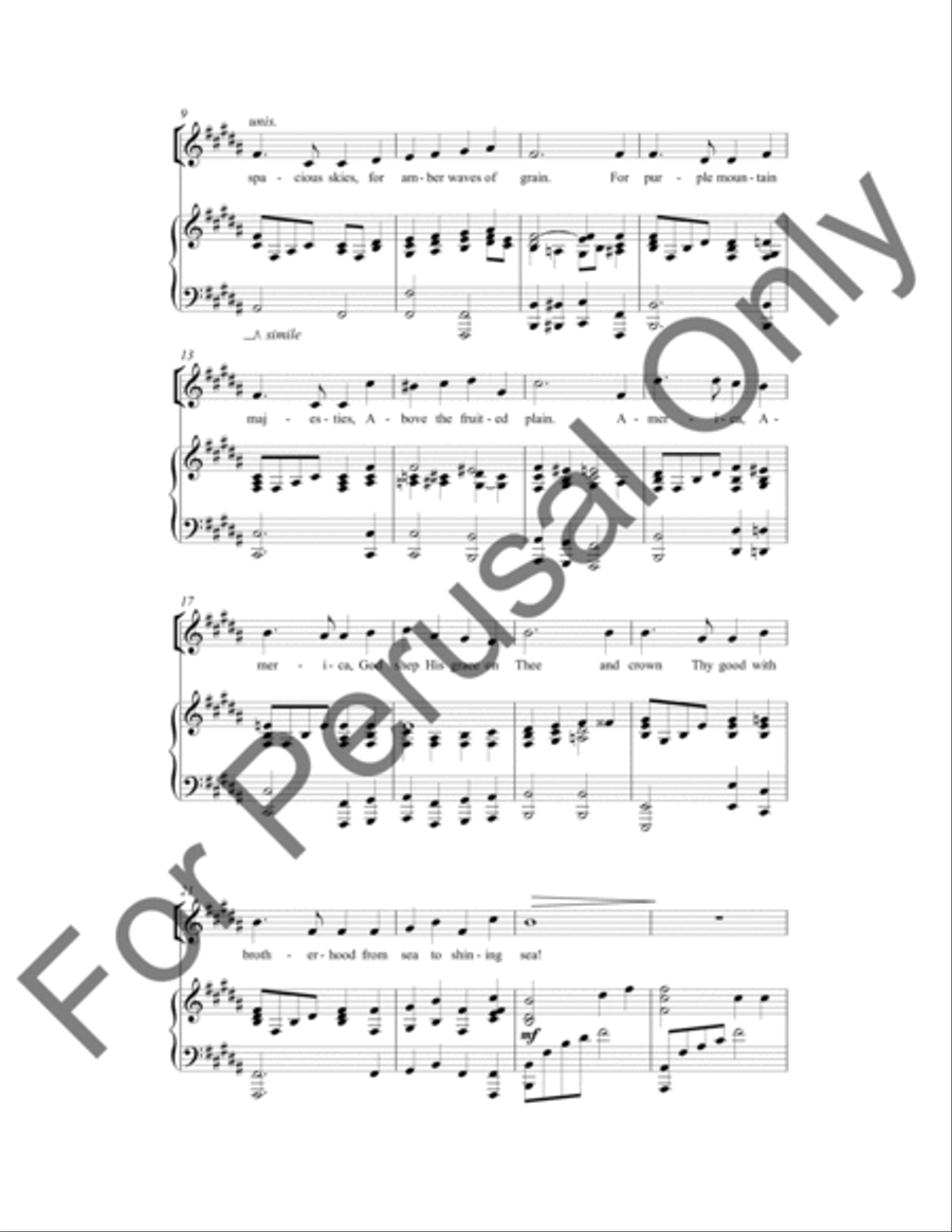 America The Beautiful SSA scores gallery preview page 3