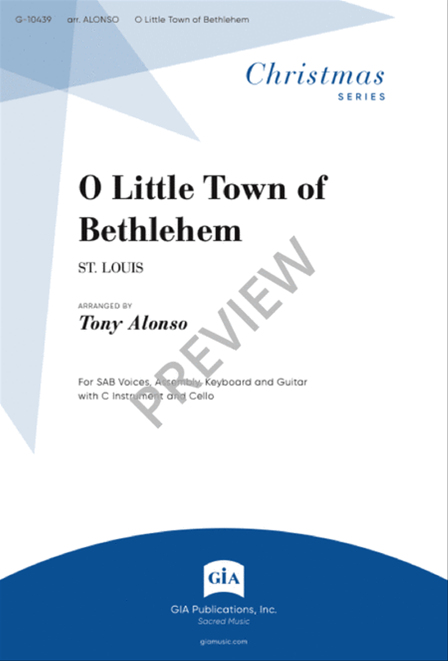 O Little Town of Bethlehem 3-Part scores gallery preview page 2
