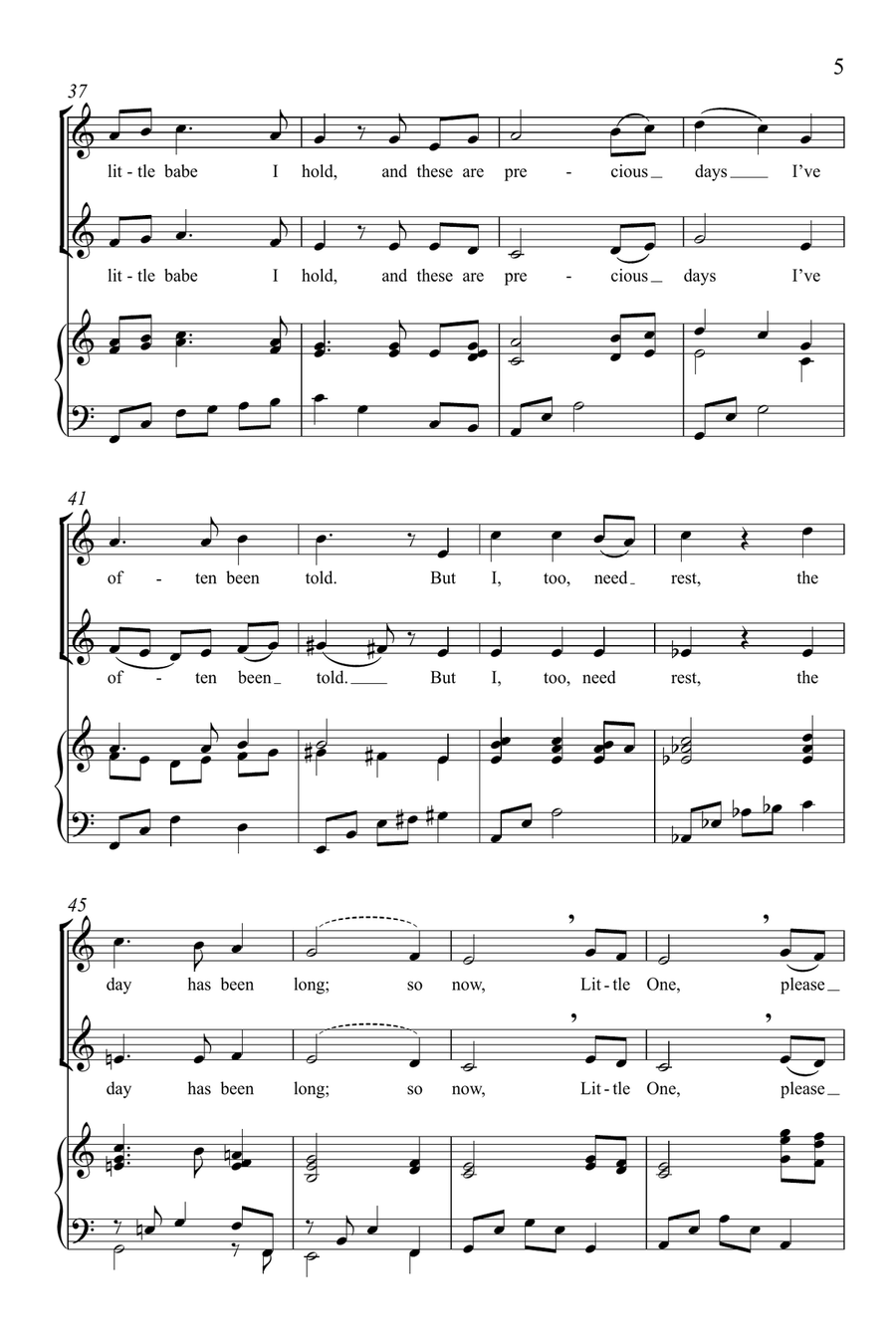 Lullaby for a Little One 2-Part scores gallery preview page 4