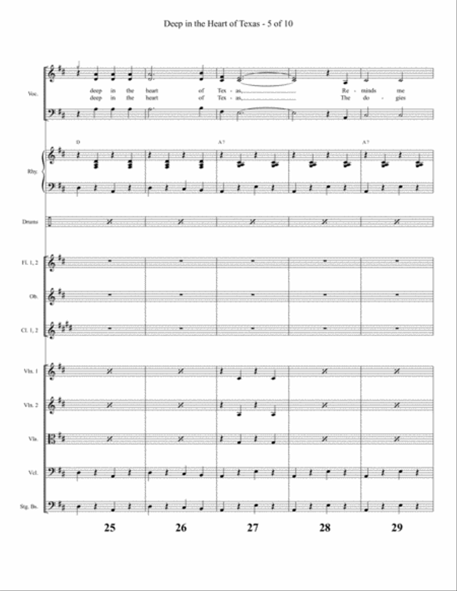 Deep In The Heart Of Texas Small Ensemble scores gallery preview page 6