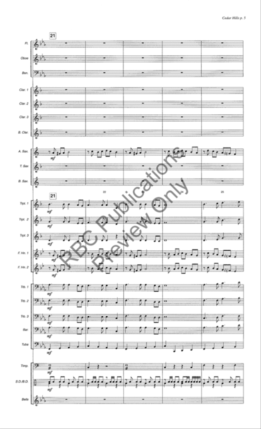 Cedar Hills Cedar Hills Concert Band scores gallery preview page 8